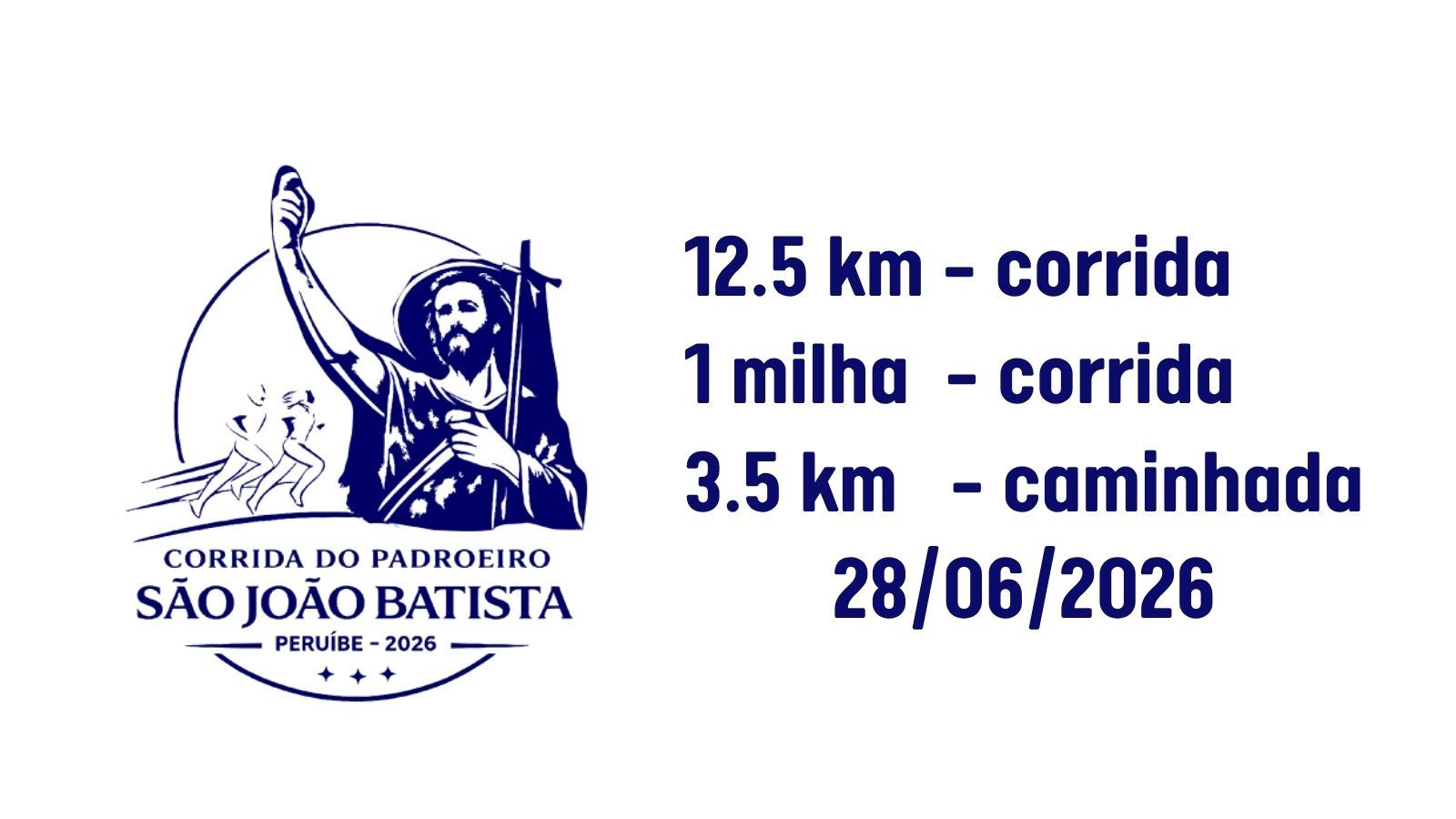 Banner do evento Corrida Padroeiro São João Batista